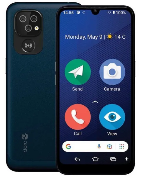 Doro 8210 4/64 GB Android - mobiltelefon, Mörkblå