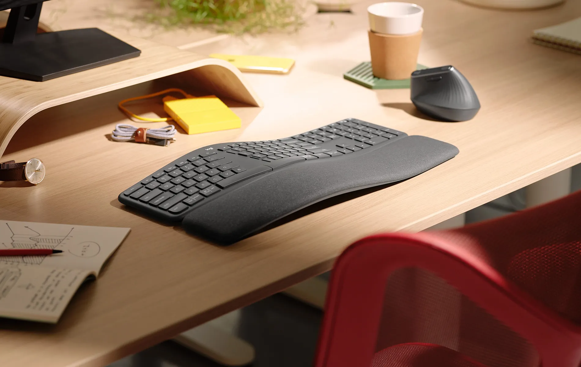 Logitech ERGO K860 - wireless ergonomic keyboard, graphite