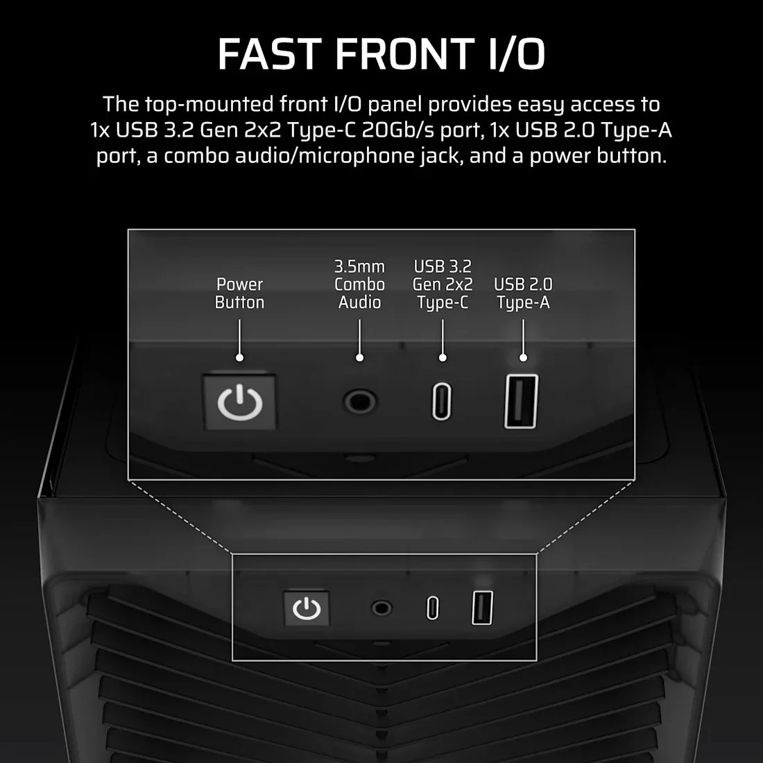 CORSAIR 3200D RS midi-tower chassi med f&ouml;nster, gr&aring;