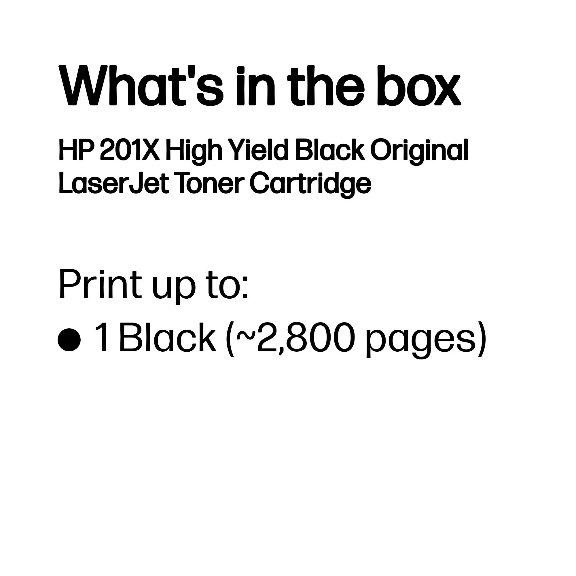 HP 201X Tonercartridge black 2.800 pages standard capacity