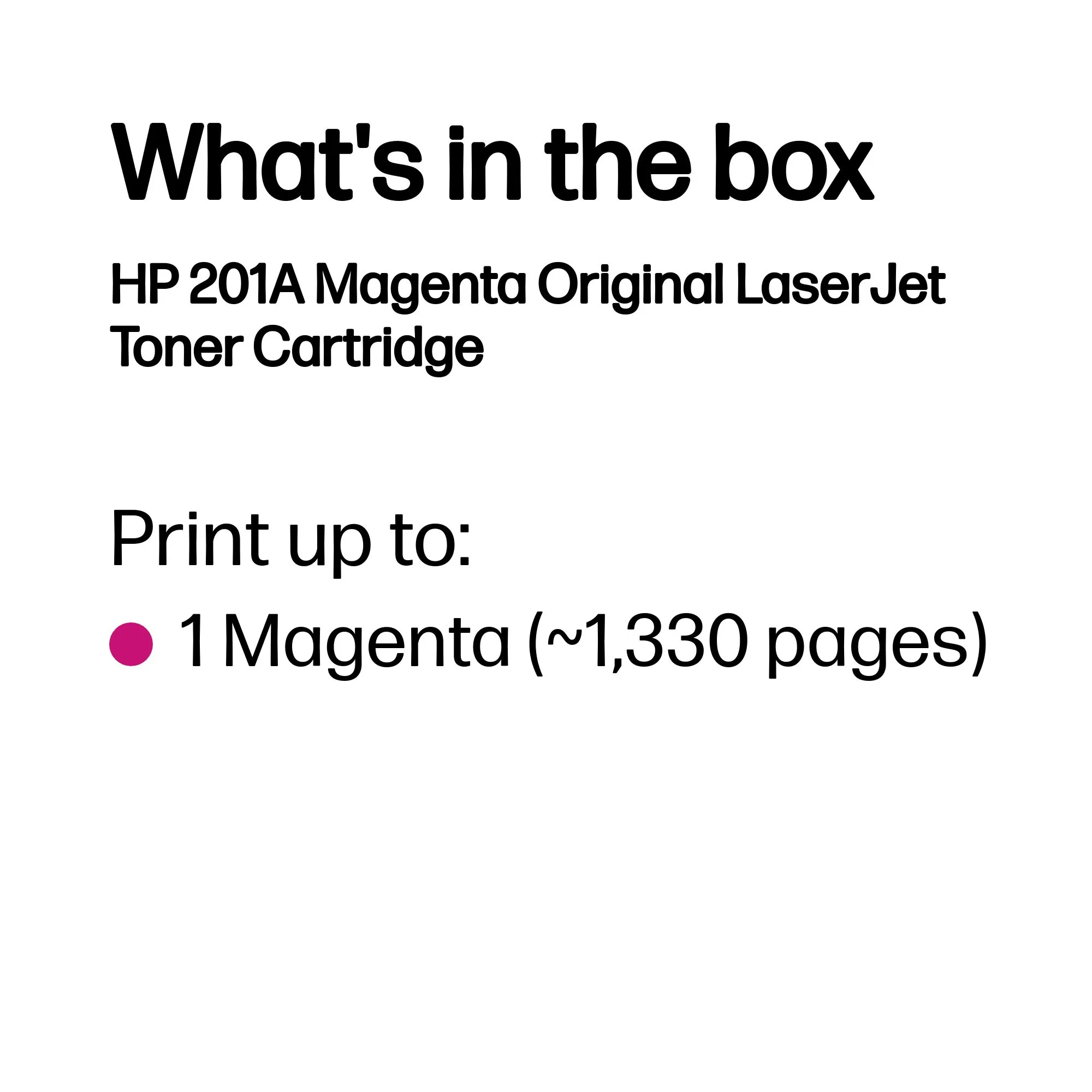 HP 201A CF403A toner cartridge, Magenta