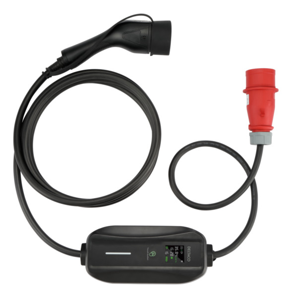 Deltaco E-Charge, cable Mode 2, 3-phase, CEE 16A - type 2, 8-16A, 6M