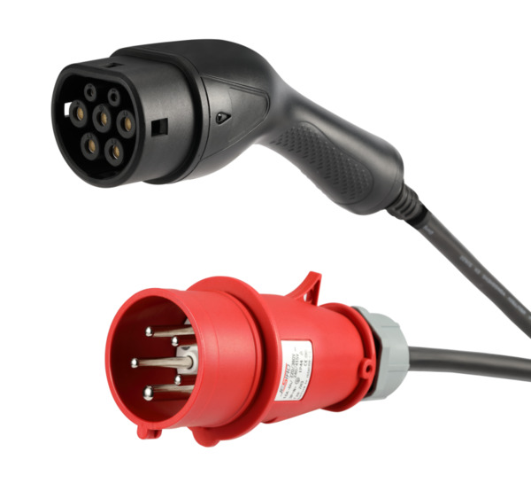 Deltaco E-Charge, cable Mode 2, 3-phase, CEE 16A - type 2, 8-16A, 6M