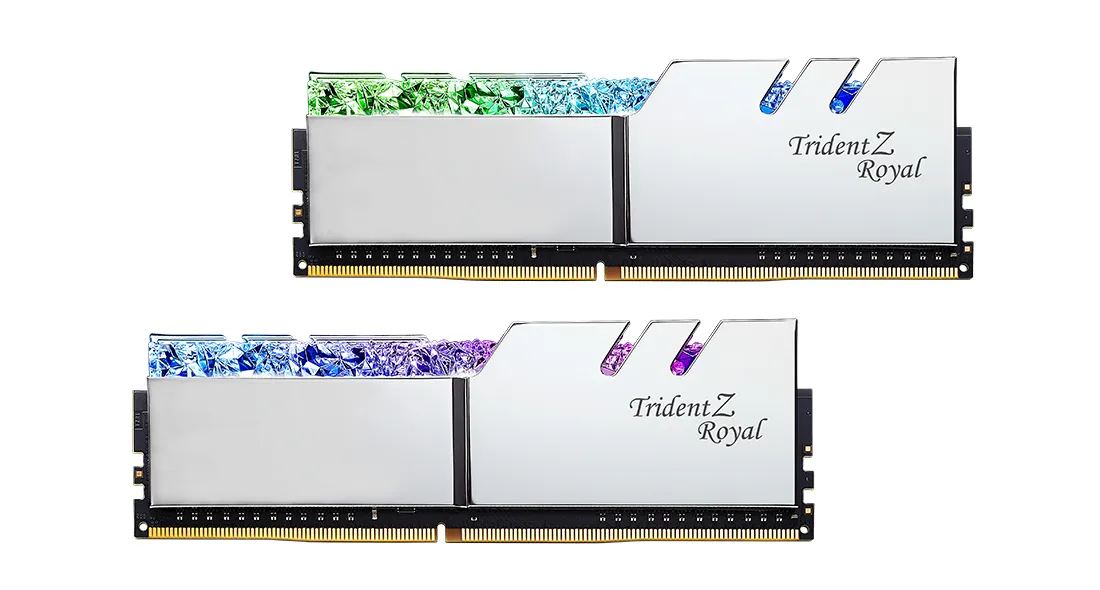 G.Skill Trident Z Royal 32GB (2 x 16GB) DDR4 4400 MHz, CL17 - memory, Silver