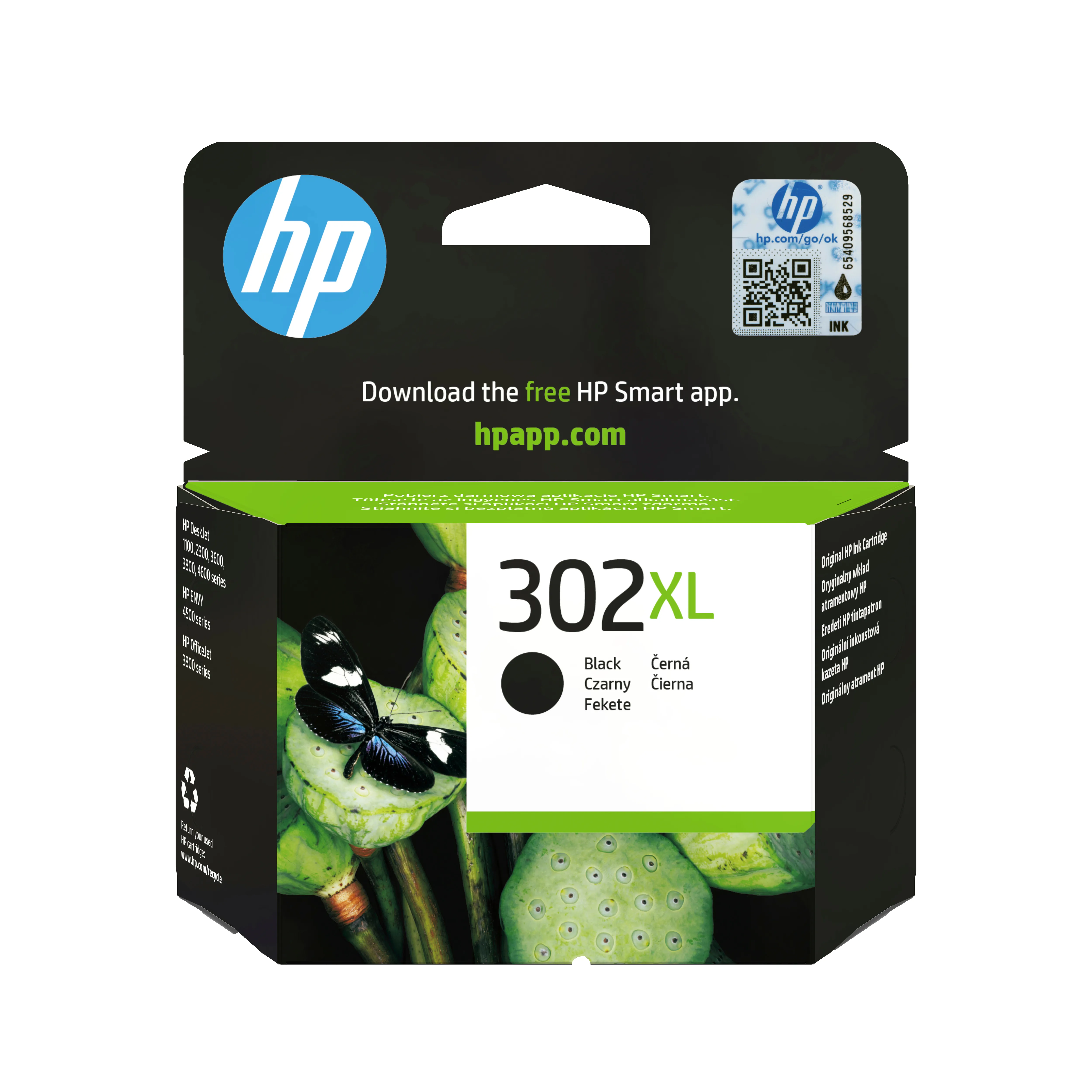HP 302XL - Tuottoisa - musta - alkuperäinen - mustepatruuna malleihin Deskjet 11XX, 21XX, 36XX, Envy 45XX, Officejet 38XX, 46XX