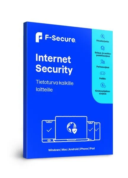 F-SECURE Internet Security 24 kk / 5 laitetta -tietoturvaohjelmisto