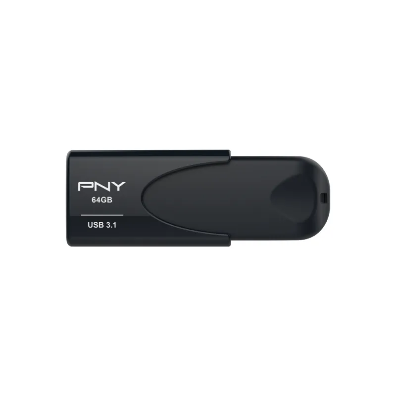 PNY 64 GB Attache 4 USB 3.2 Gen 1x1 - memory stick, Black
