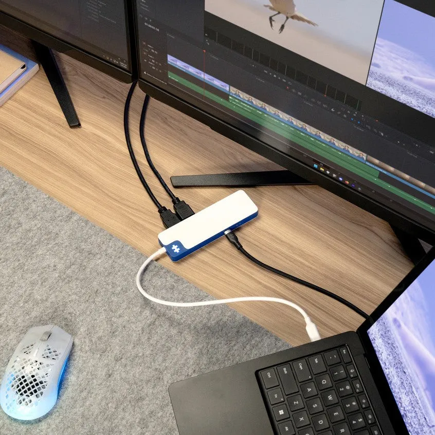 Hyper HyperDrive Flex 9 Port Dual 4K HDMI USB-C Hub Blue