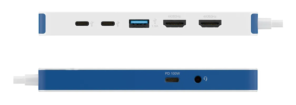 Hyper HyperDrive Flex 9 Port Dual 4K HDMI USB-C Hub Blue