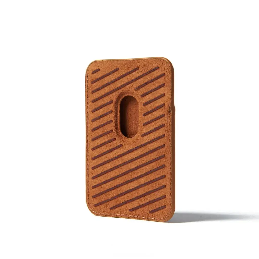 Mujjo MagSafe Leather Card Wallet, Tan