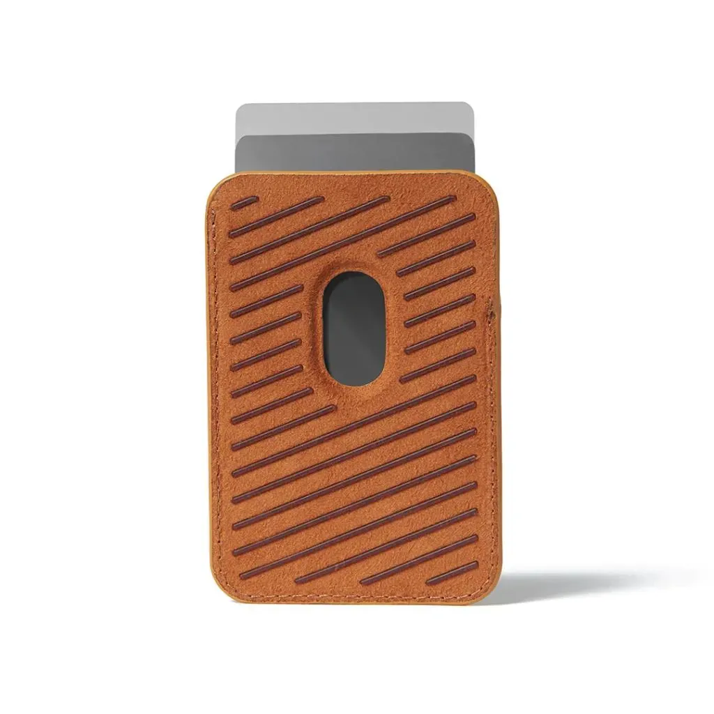 Mujjo MagSafe Leather Card Wallet, Tan