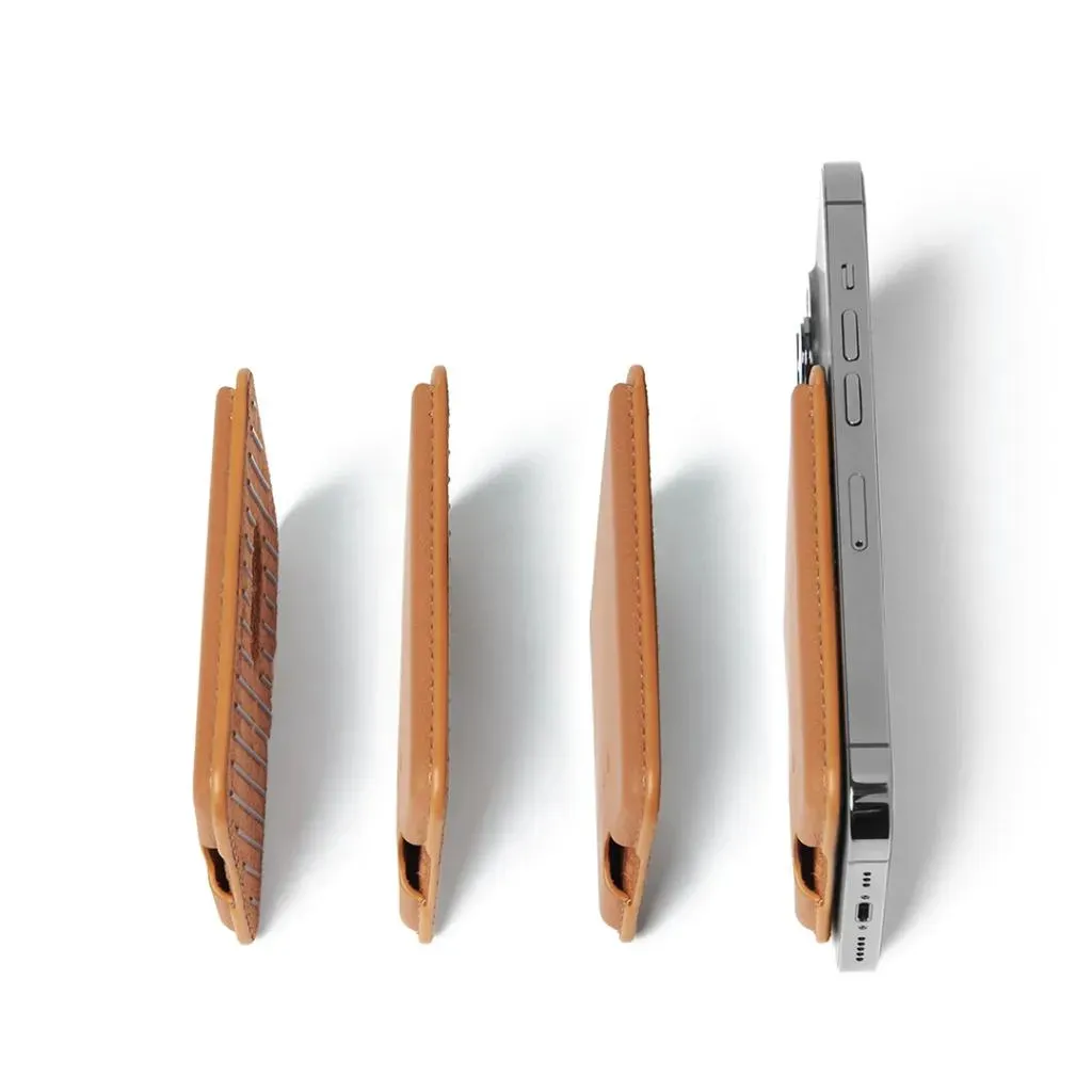 Mujjo MagSafe Leather Card Wallet, Tan