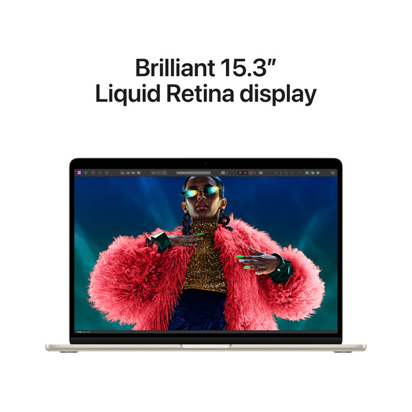 Apple MacBook Air 15&quot;, M3 (8C CPU / 10C GPU), 16GB, 512GB, 35 W, macOS - notebook, Starlight (FIN/SWE)