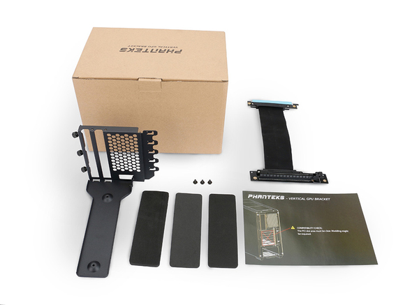 Phanteks Vertical GPU Bracket, 220 mm&nbsp;Flatline&nbsp;PCI-E x16&nbsp;Riser Ca.kit.
