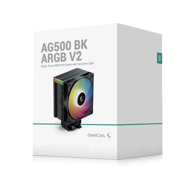 DeepCool AG500 V2, 120 mm ARGB CPU Cooler, Black