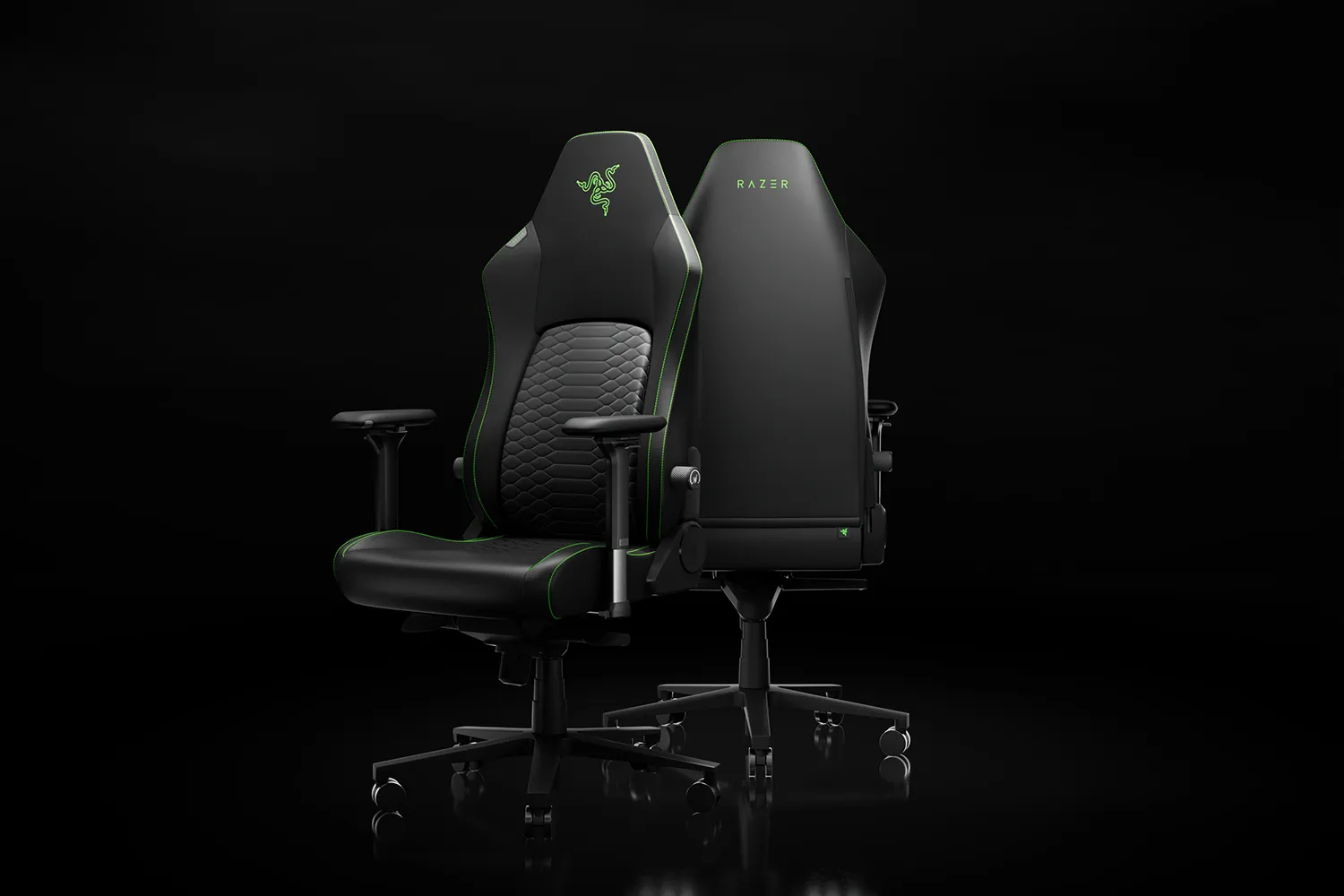Razer Iskur V2 NewGen Spelstol - svart/gr&ouml;n