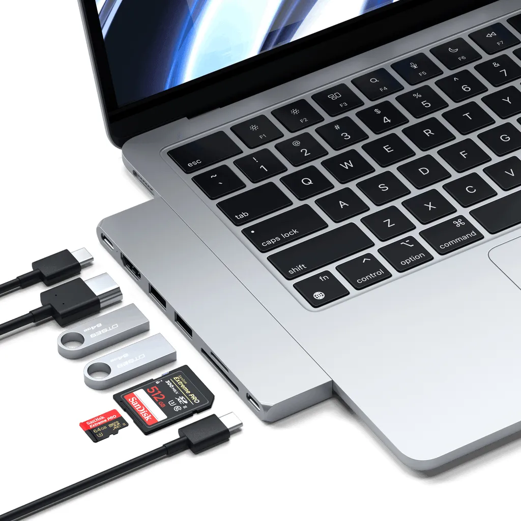Satechi USB-C Pro Hub Slim - adapter, Silver