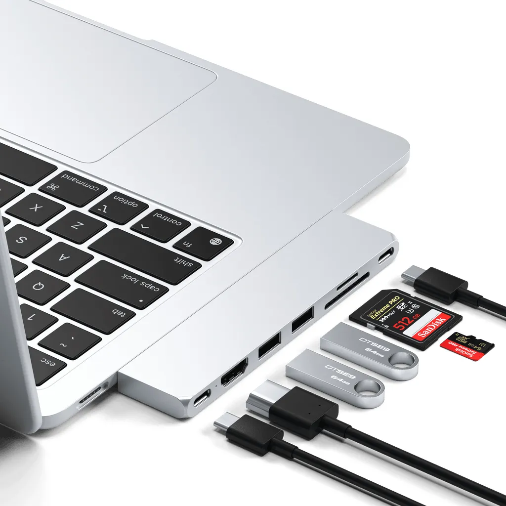 Satechi USB-C Pro Hub Slim - adapter, Silver