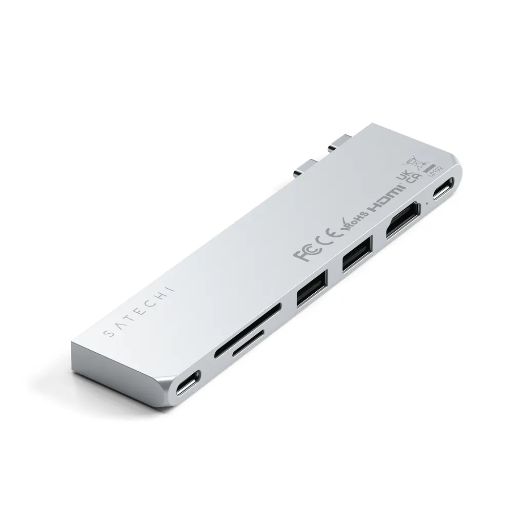 Satechi USB-C Pro Hub Slim - adapter, Silver