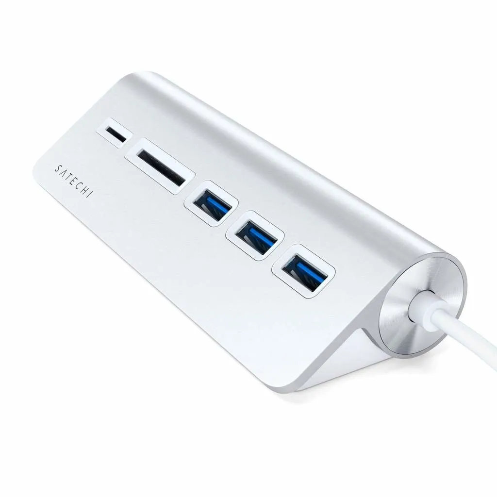 Satechi USB-C Aluminum USB Hub &amp; Card Reader, silver