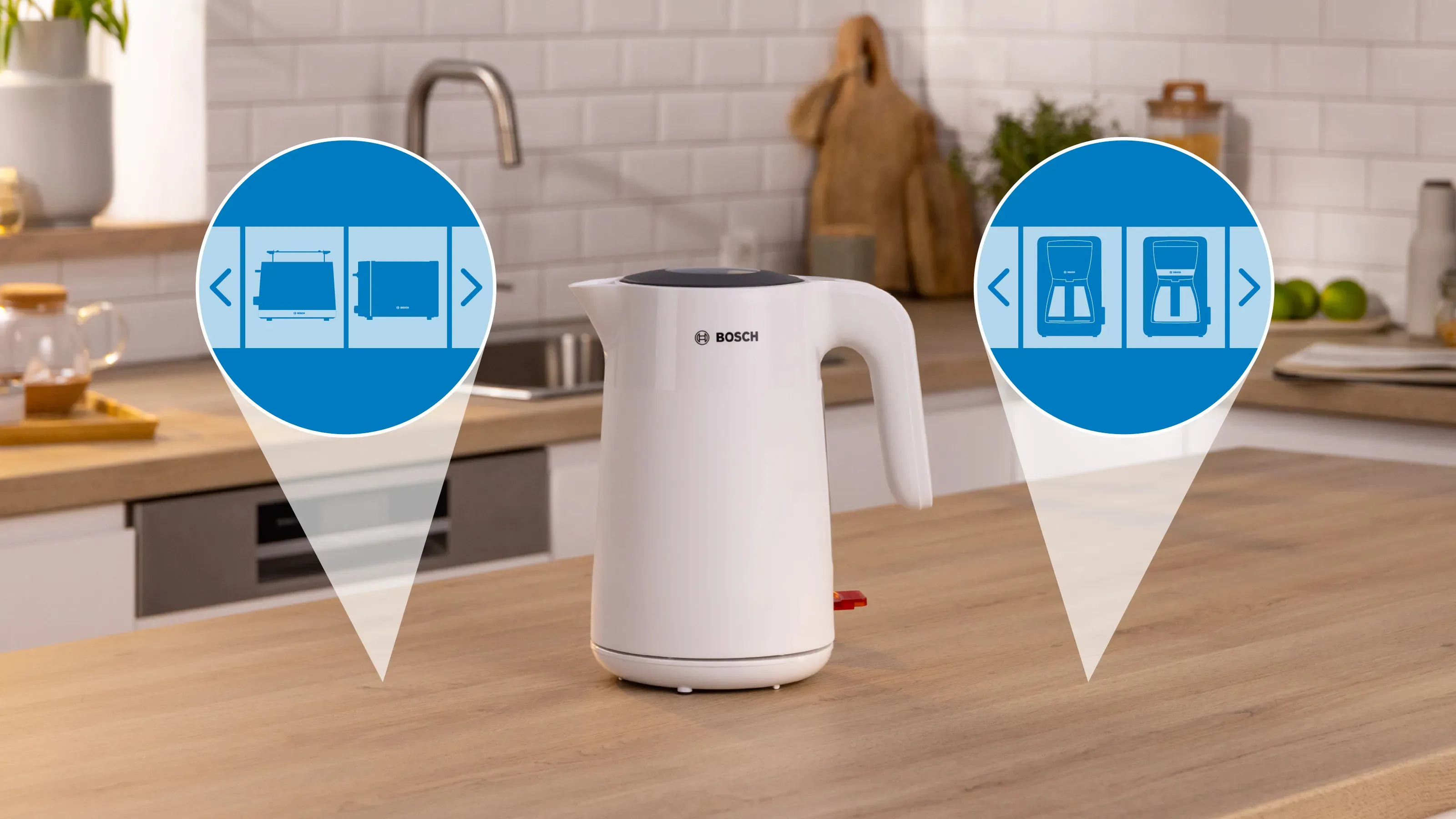 Bosch MyMoment TWK2M161 kettle, 1.7L, 2400W, White