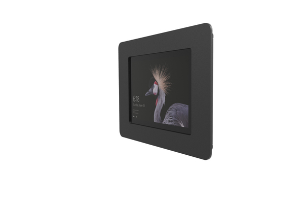 Compulocks Rokku - Asennuskomponentti (kotelo) tuotteelle tabletti - lukittava - korkeatasoinen alumiini - musta -kiinnitysliit&auml;nt&auml;: 100 x 100 mm - sein&auml;&auml;n asen