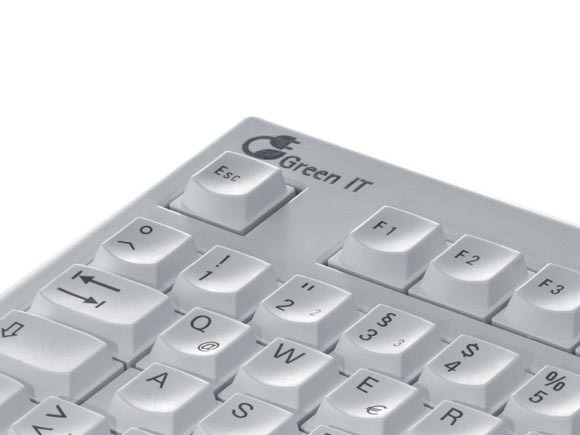 FUJITSU Tastatur Professional USB bright light grey/black Handballenauflage 5 Komfort Tasten Power on Key USB Kabel 2m inklusive bla