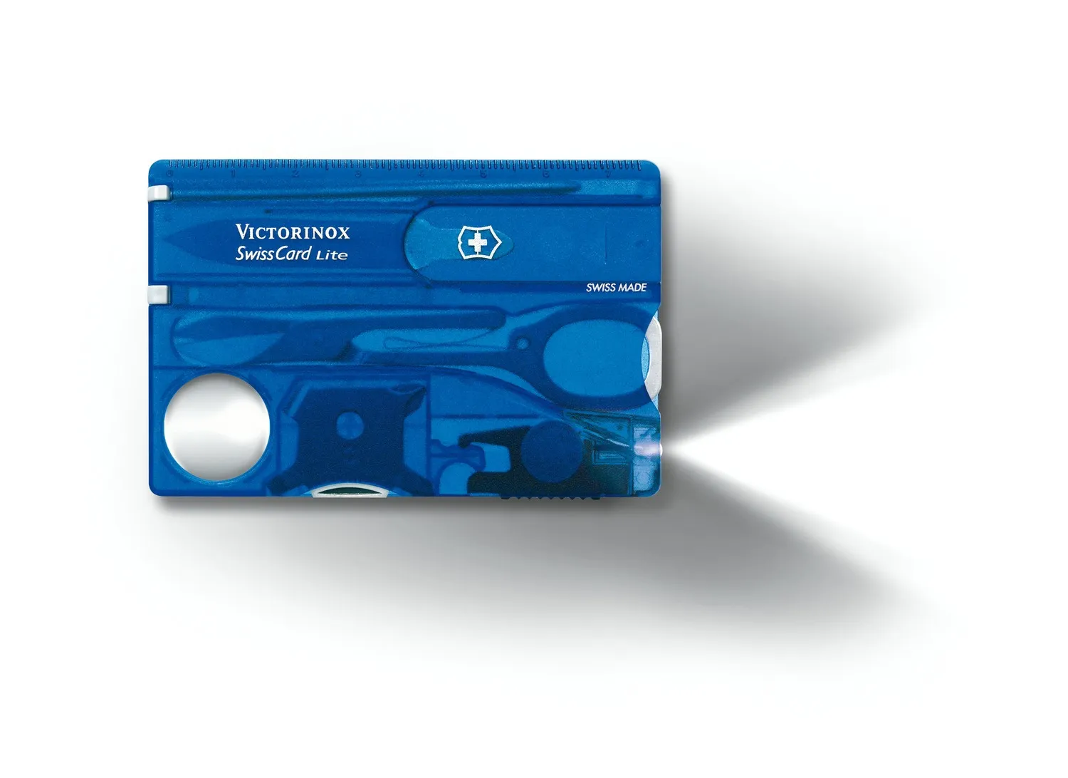 Victorinox SwissCard Lite Multitool Card, Blue Transparent