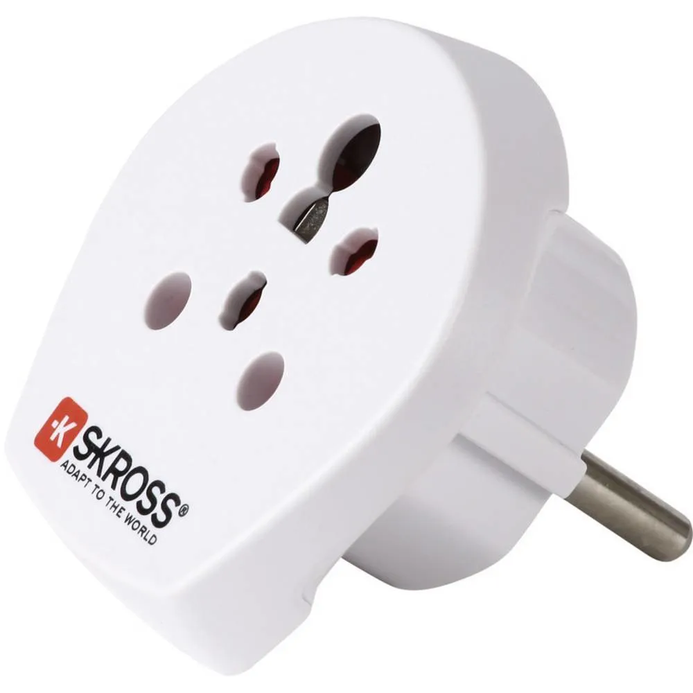 SKross Country Adapter Denmark, India &amp; Israel to Europe