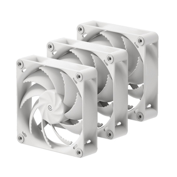 HAVN H12 PWM Fan Kit, Fluid Dynamic Bearing, 120mm, 3-pack, White