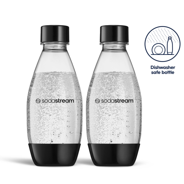 SodaStream DWS Fuse Carbonating Bottles, 2-pack, 0.5 L, Black