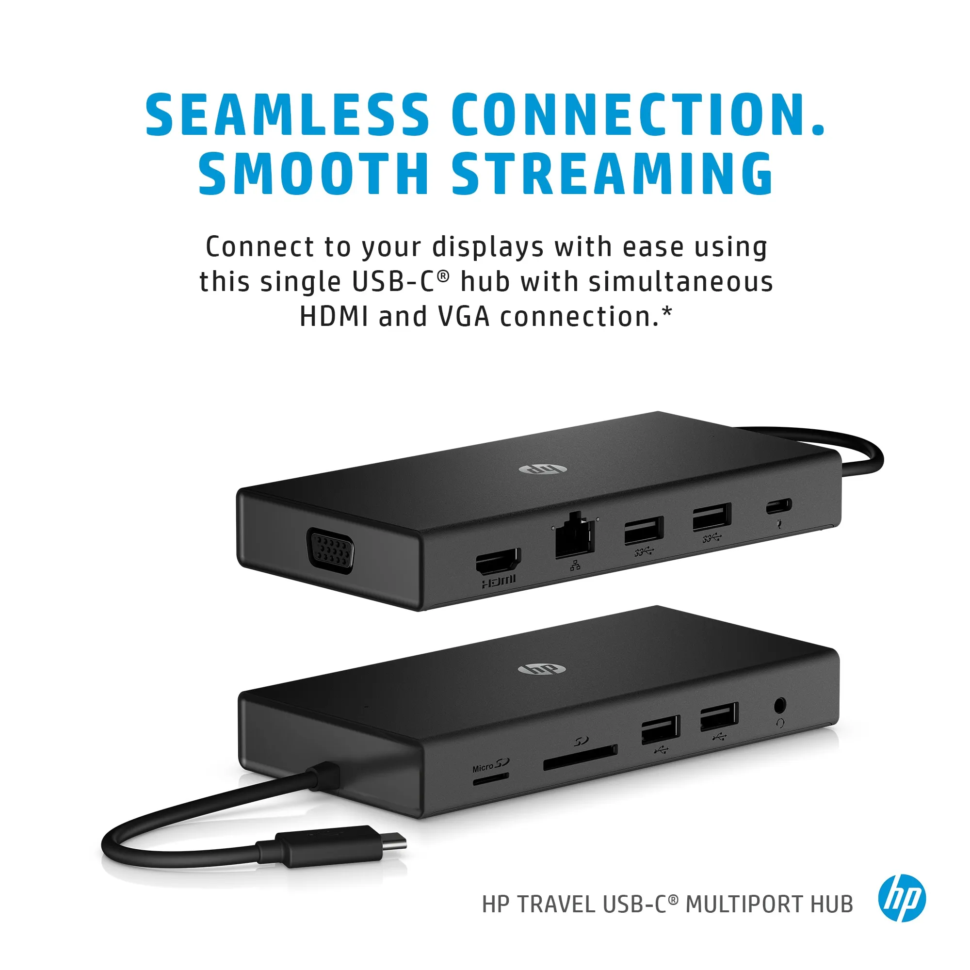 HP Travel Hub Portreplikator, USB-C, VGA, HDMI, Europa