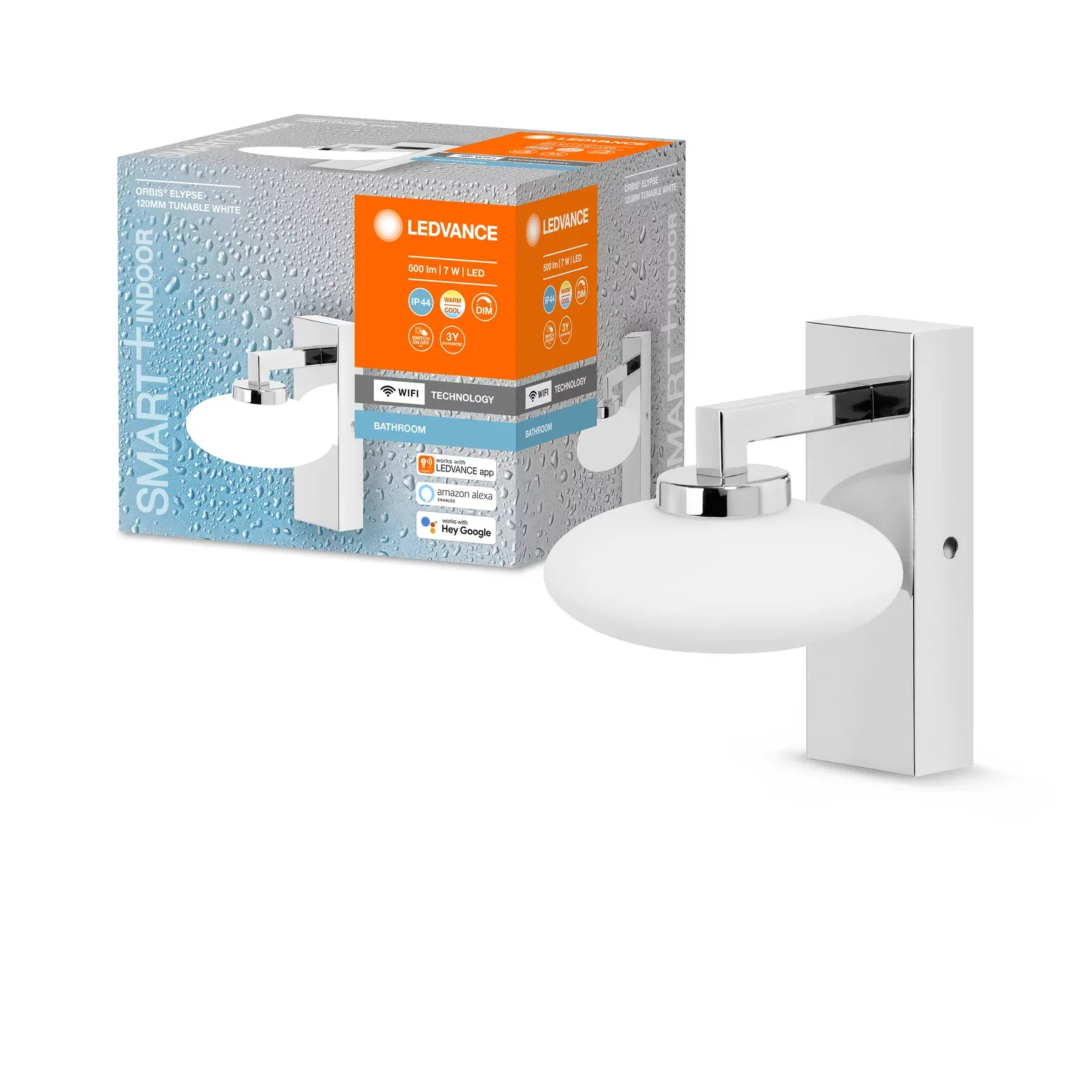Ledvance SMART+ Wall Orbis Elypse 7W TW Chr IP44 WiFi - C