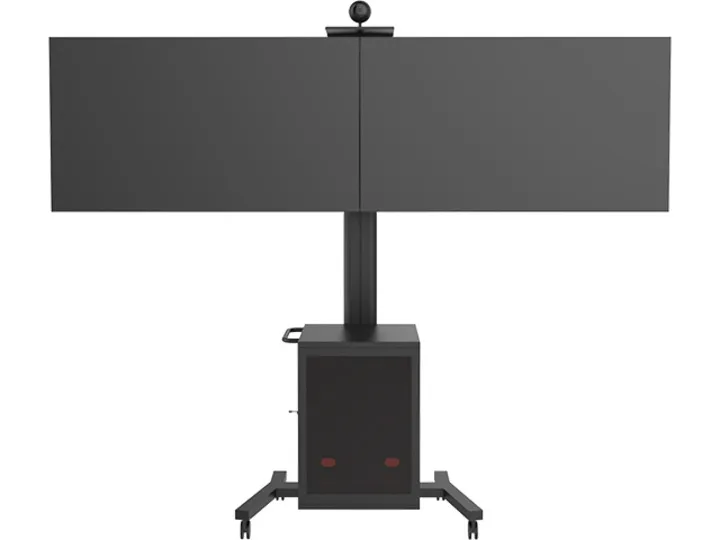 Multibrackets M Public Display Stand 180 Dual MediaBox4 - Teline tuotteelle 2 LCD-n&auml;ytt&ouml;&auml; - alumiini - musta -n&auml;yt&ouml;n koko: 40"-55" -kiinnitysliit&auml;nt&auml;: 800 x 400