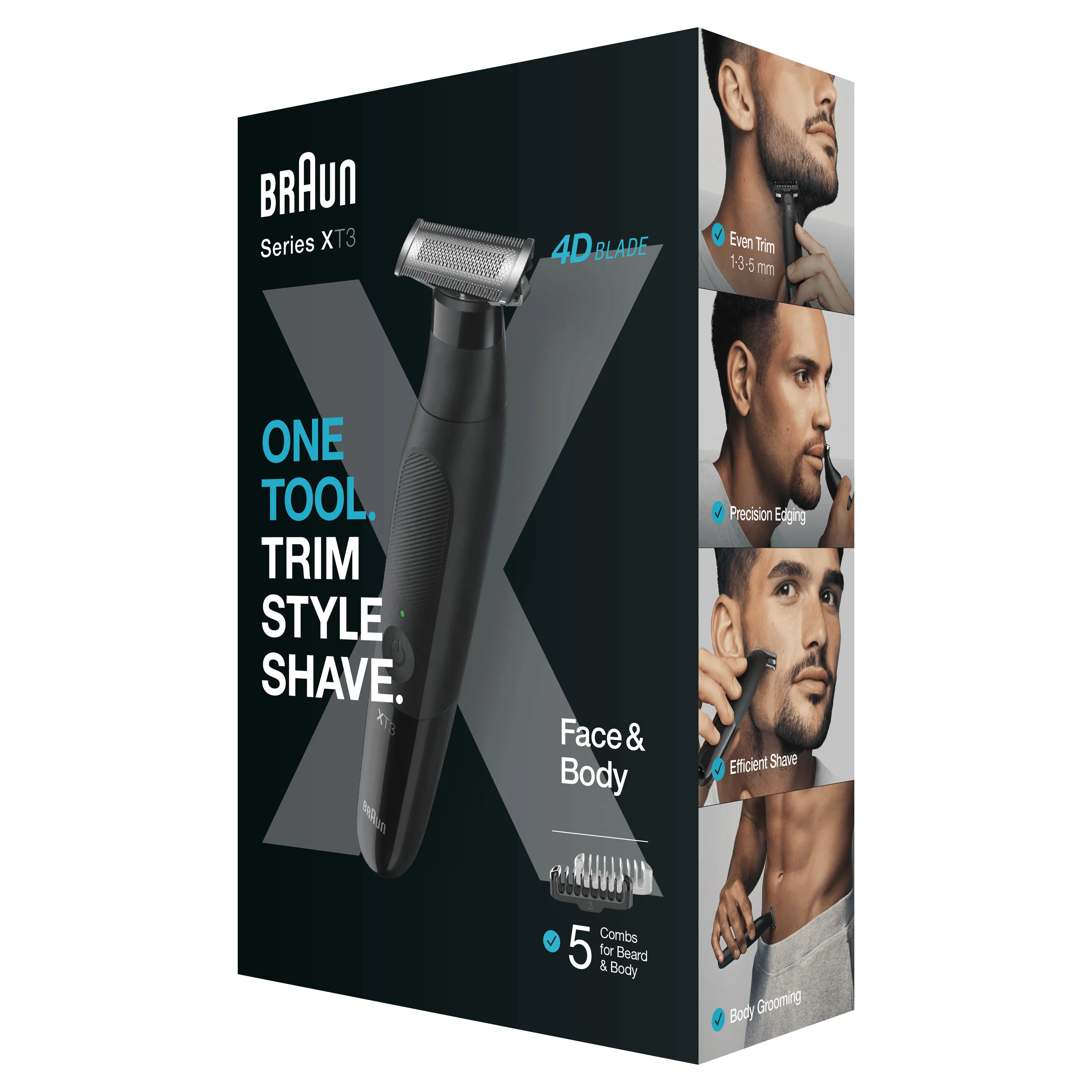 Braun Series XT3 -partatrimmeri ja parranajokone