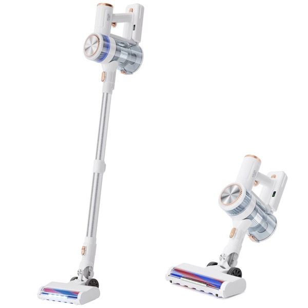 Adler AD 7079 0,4 L 300 W 2,2 Ah p&aring;sl&ouml;s - skaftdammsugare, vit