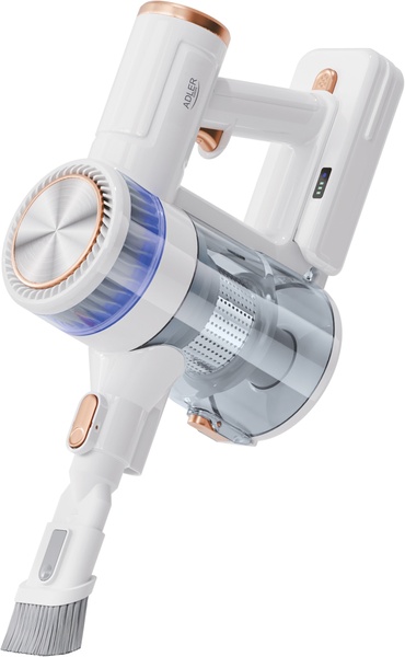Adler AD 7079 0,4 L 300 W 2,2 Ah p&aring;sl&ouml;s - skaftdammsugare, vit