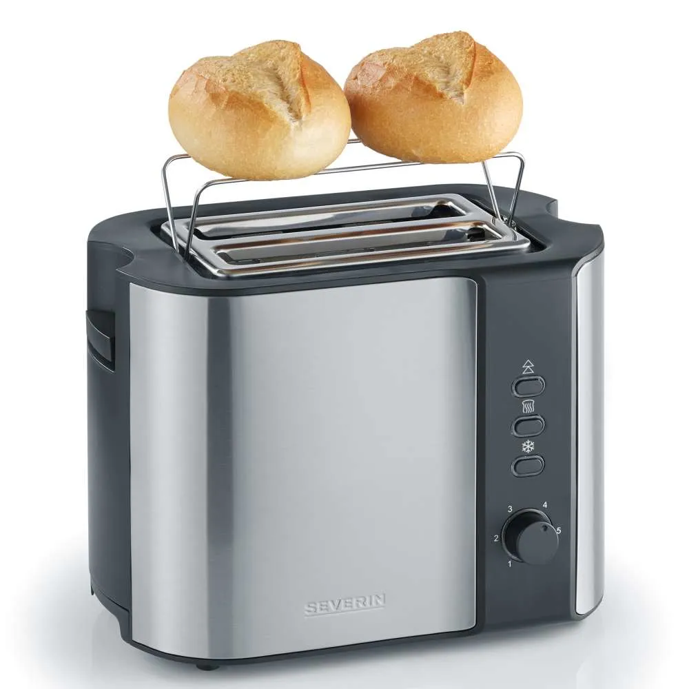 Severin AT2589 - toaster, 2 slice(s),  Black, Stainless steel
