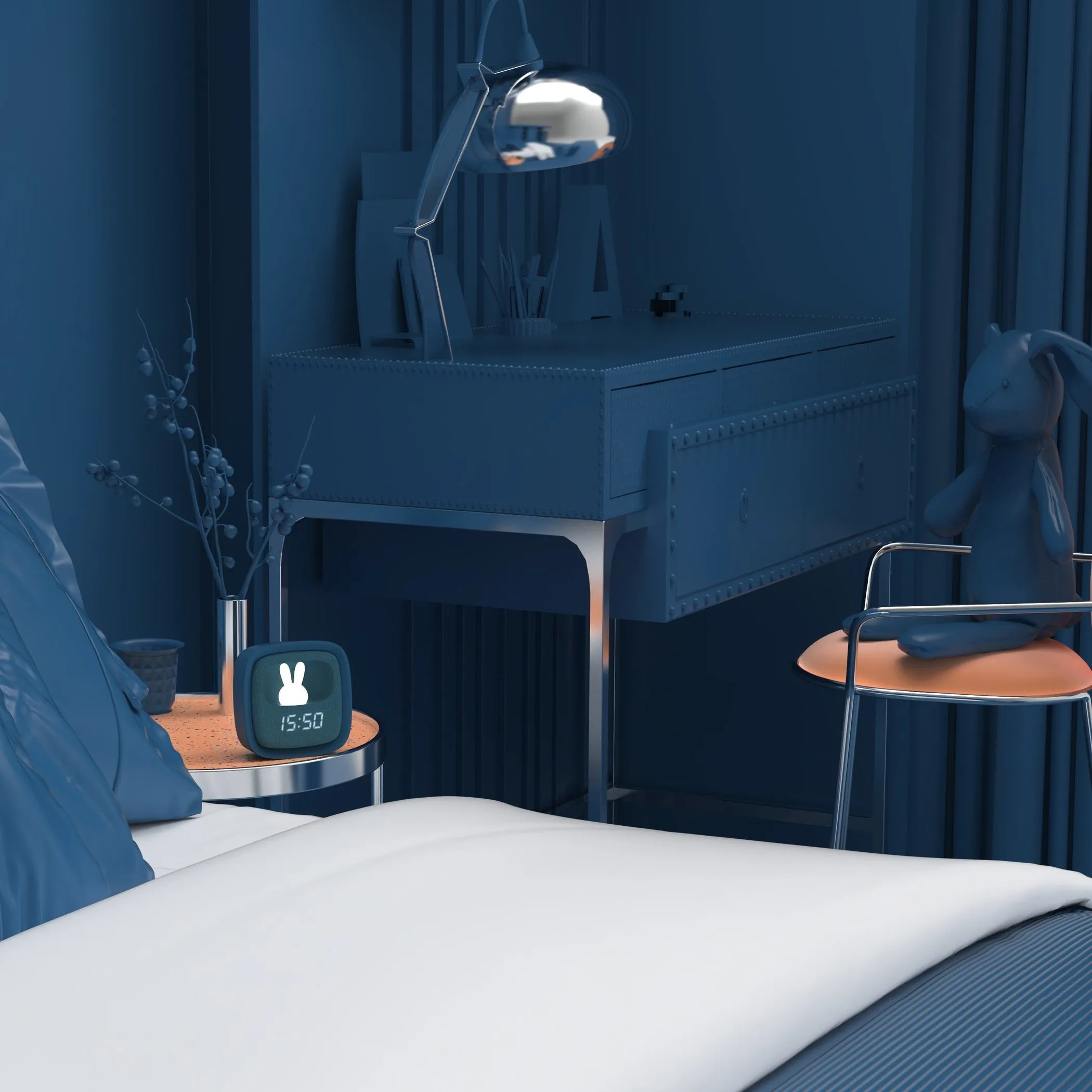MOB Billy Clock - alarm clock, midnight blue