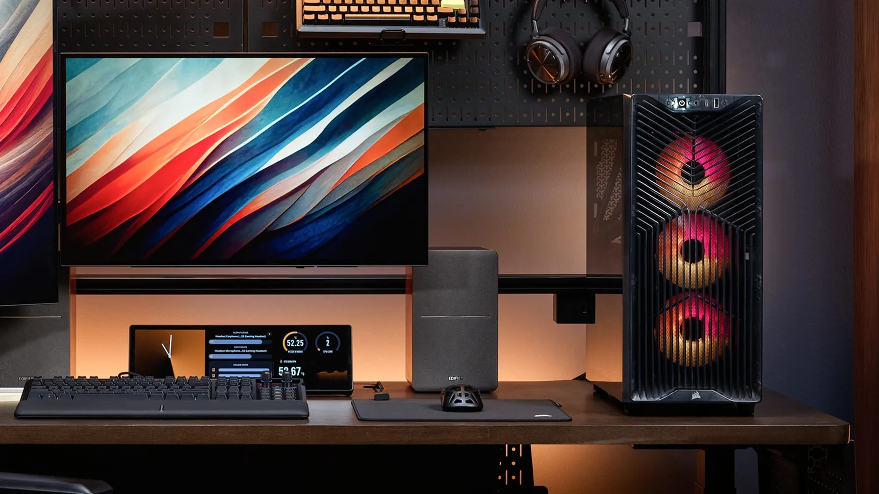 Corsair 3200D RS ARGB Midi-Tower Case with window and RGB lighting, Black