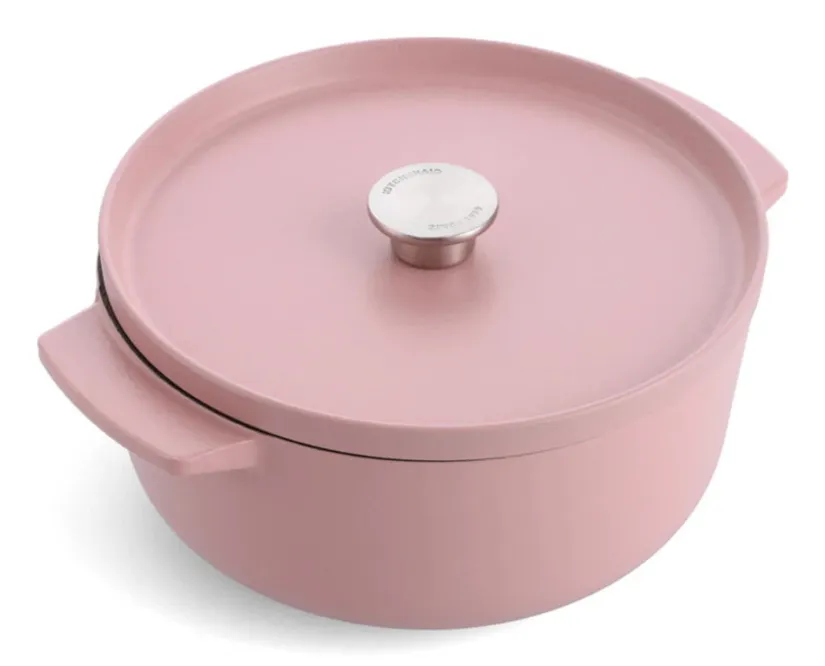 KitchenAid gjutj&auml;rnsgryta 26 centimeter rosa