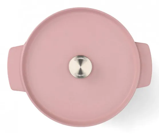 KitchenAid gjutj&auml;rnsgryta 26 centimeter rosa