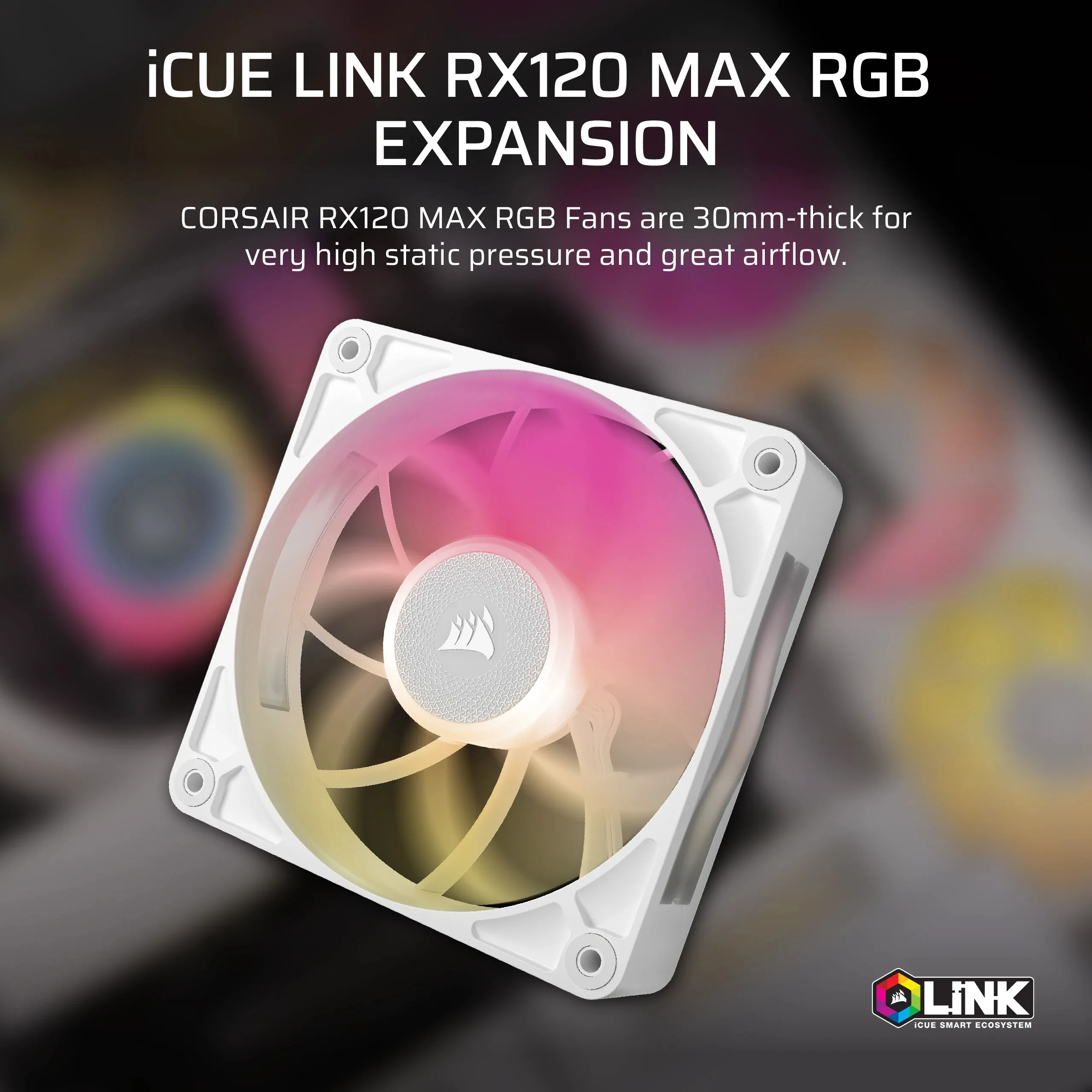 Case Acc Corsair Fan iCUE LINK RX120 RGBMax 1x12wh