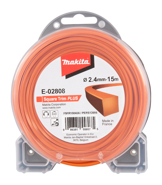 Makita - Fishing Line 2.4 mm x 15 m, Square