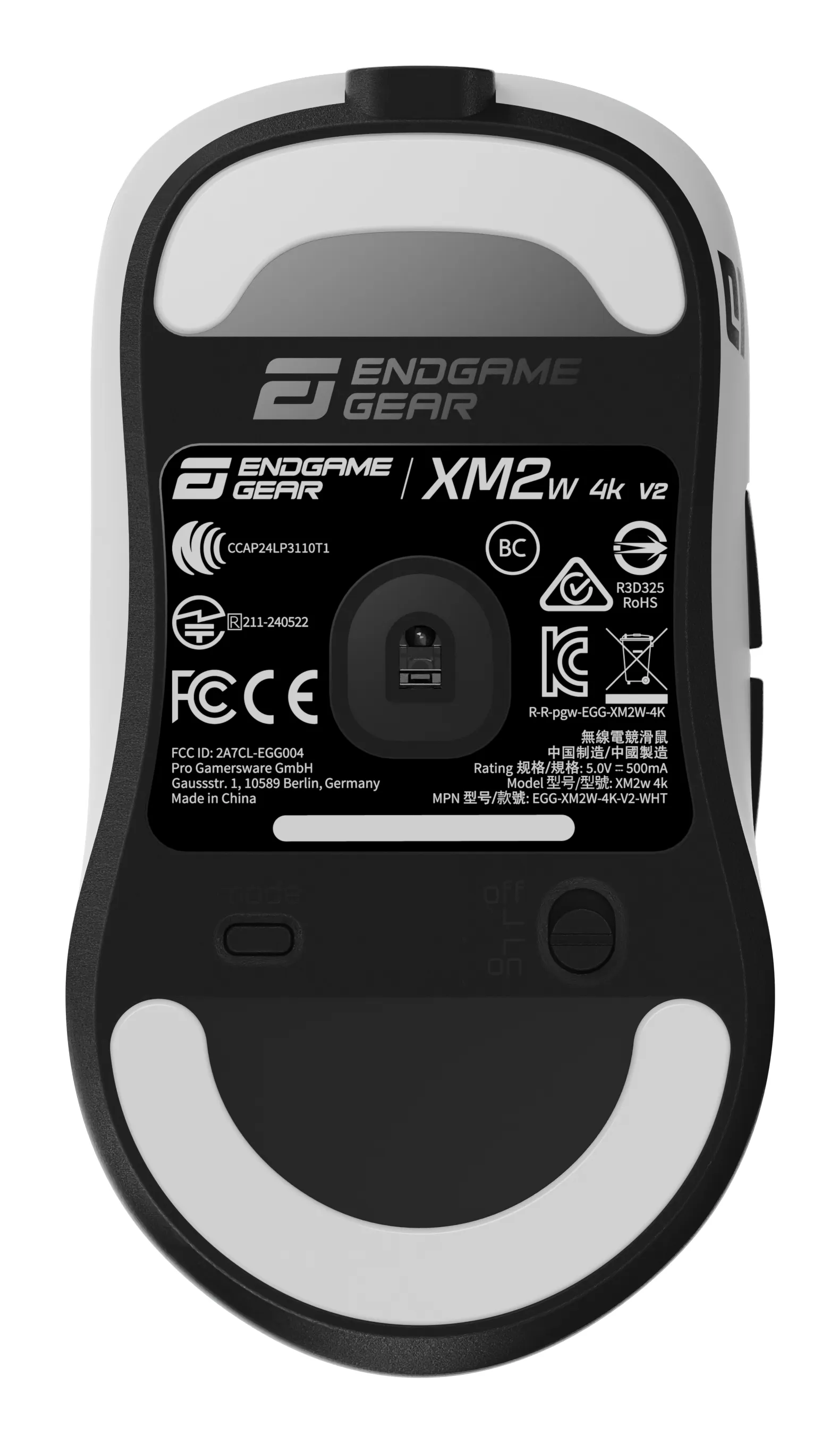 Endgame Gear XM2w 4k tr&aring;dl&ouml;s gamingmus, vit