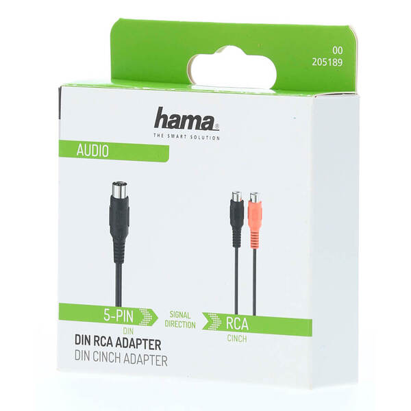 HAMA Adapter Audio 2x RCA Female to DIN 5-pin Male