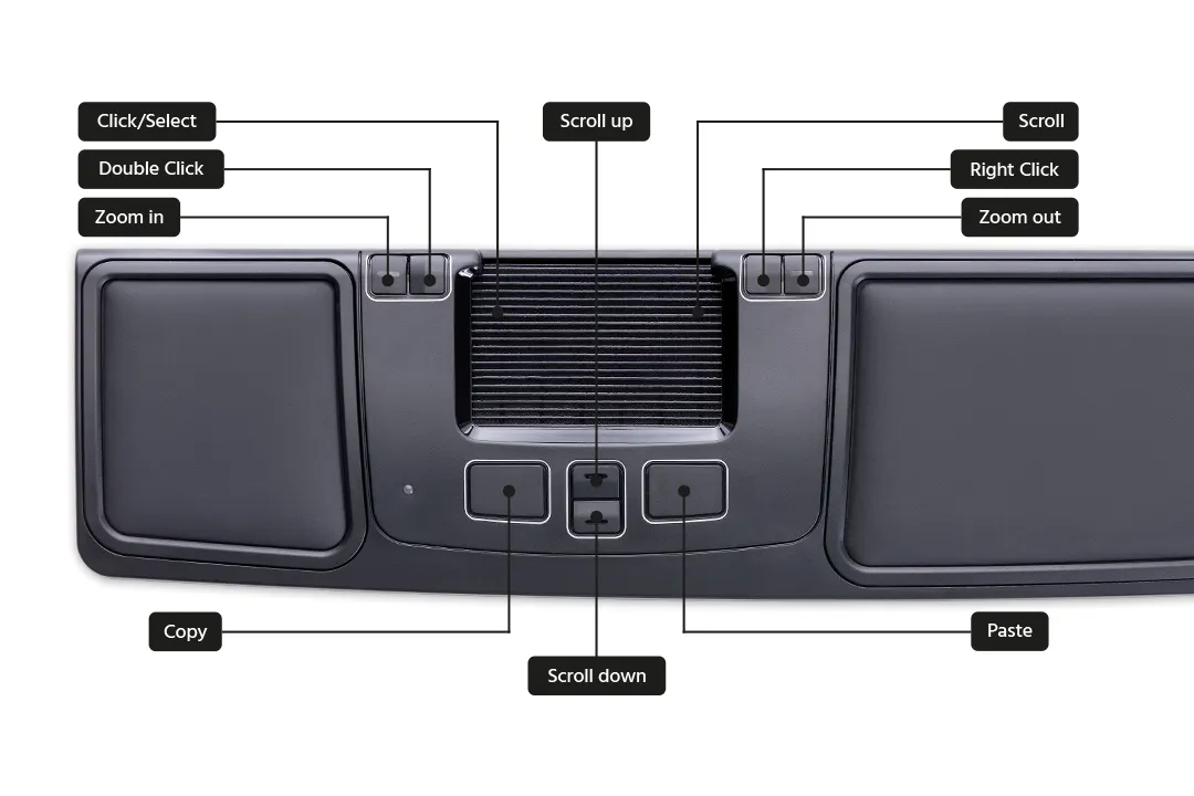 Mousetrapper Prime - wireless roller mouse, black