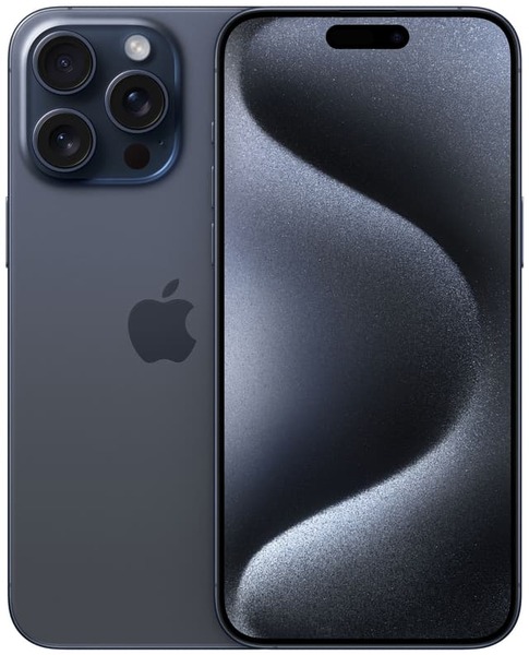 Renoverad iPhone 15 Pro Max 512 GB, bl&aring;tt titan (Bruksskick, nytt batteri)
