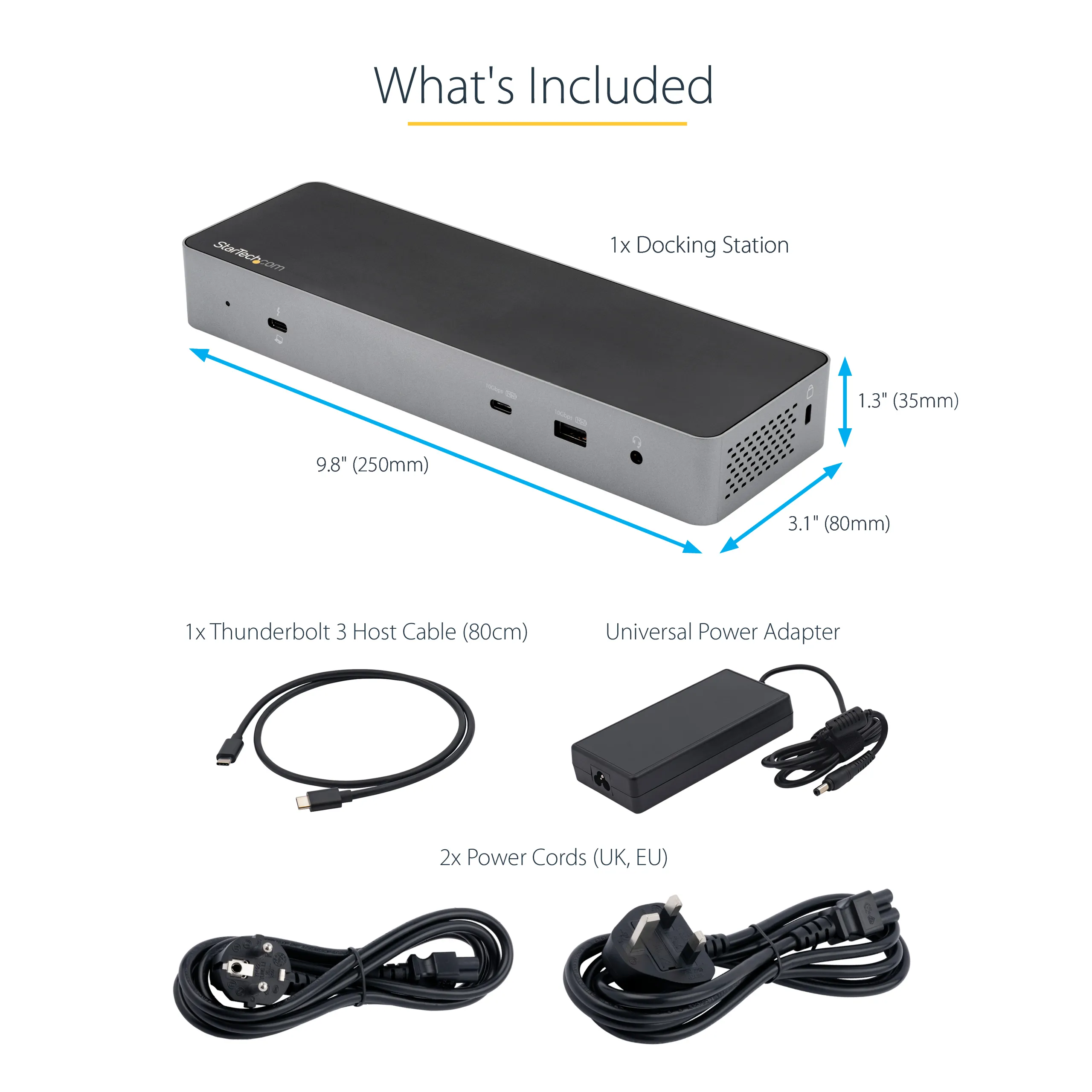 Thunderbolt 3 Dock USB-C/Dual 4K/96W PD