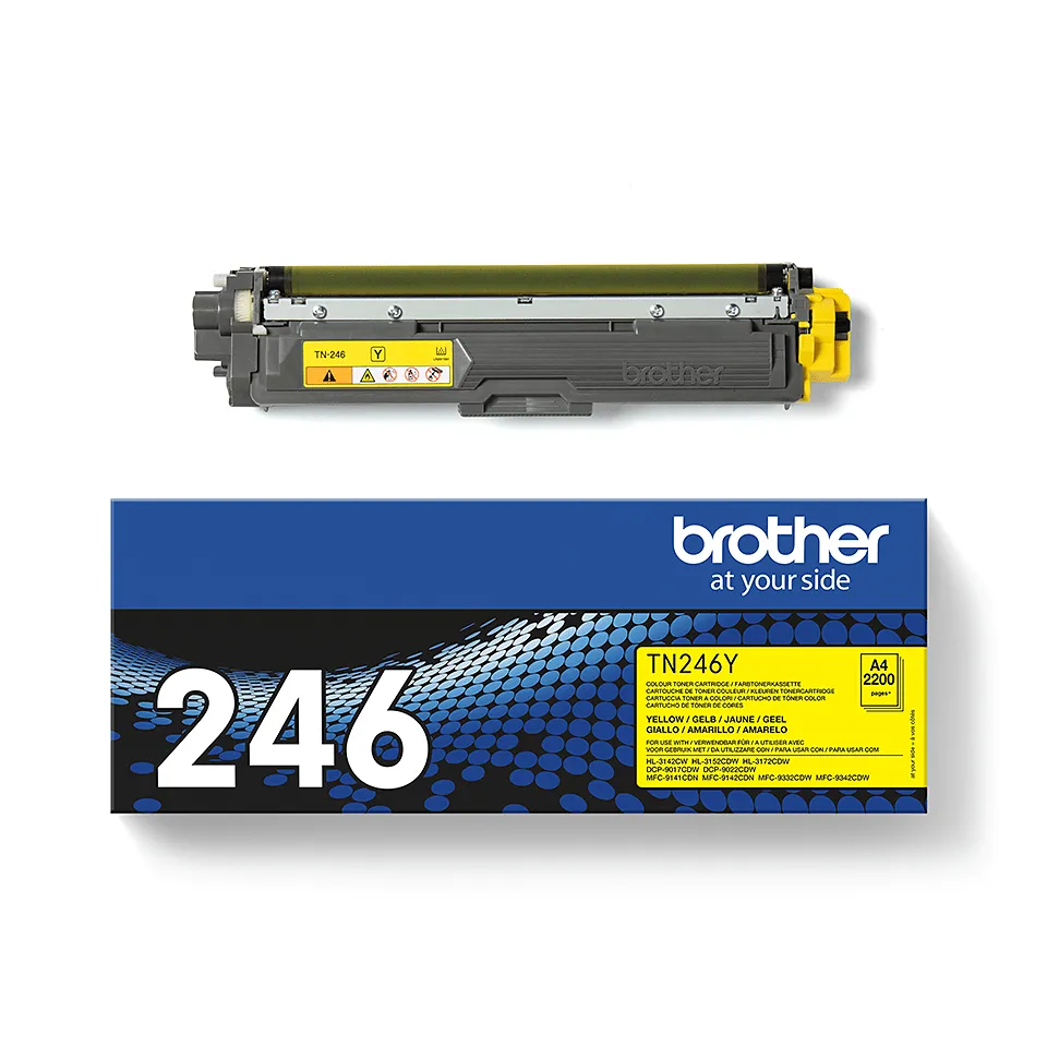 Brother TN246Y-laserv&auml;rikasetti, keltainen
